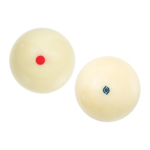 Boules de billard blanches en résine pour salle de jeux | Lot de 2