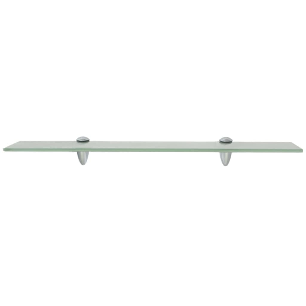 Estantería flotante de cristal 60 x 10 cm 8 mm, estante de pared de cristal de seguridad templado con clips de aleación de zinc, capacidad de carga de 10 kg para baño, salón, dormitorio