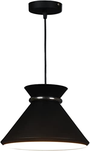 Image of MONI Lights Hanging Tulip Cone Disc Ceiling Light Lamp Home Decor Items, Hanging Ceiling Decorative Chandelier Home, Living Room, Indoor Outdoor Jhumar Lighing ML 0103BK Black(Pack of 3)