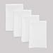 Solino Home Linen Dinner Napkins - 20 x 20 Inch White, 4 Pack Linen Napkins, Athena - 100% European Flax, Soft & Handcrafted with Mitered Corners