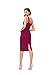 Dress the Population Women's Nicole Sweetheart Neck Bodycon MIDI Dress, Dark Magenta, Small