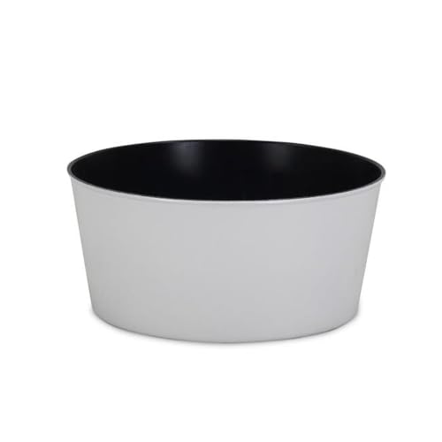 11.5 in. Round Tapered Recycled Plastic Planter White