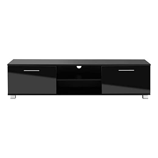 MMT HT01 svart högglans TV-stativ skåp för 49 50 55 65 tum 4k TV 140 cm bred helt glans