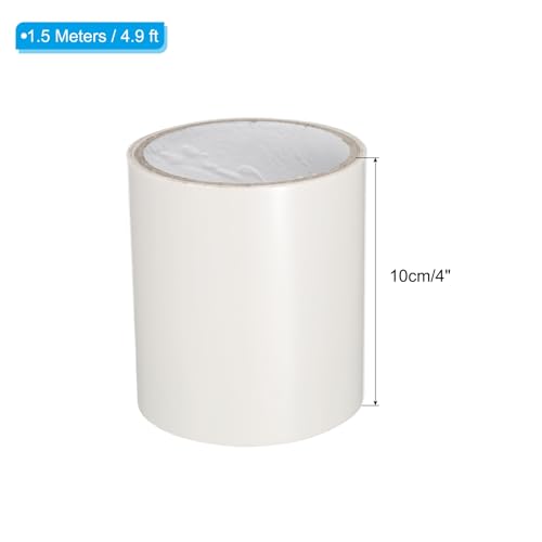 Image of PATIKIL Duct Tape 4 inch x 5', Waterproof Seal Tape Leak Repair Tape Patch Quick Fix Water Pipe Leaking for Hose Canvas Tent Boat, White
