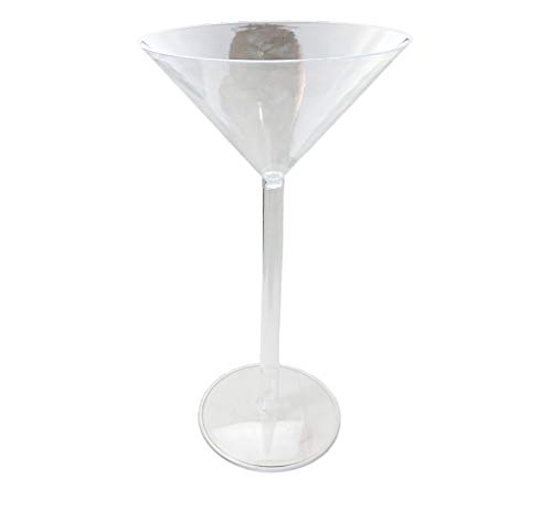 LACrafts Large Plastic Martini Cup (18") - 6 Pieces
