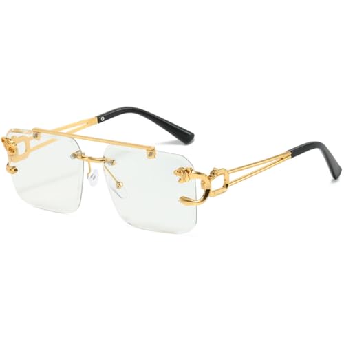 Lunettes de soleil léopard sans monture pour vos sorties et terrasses