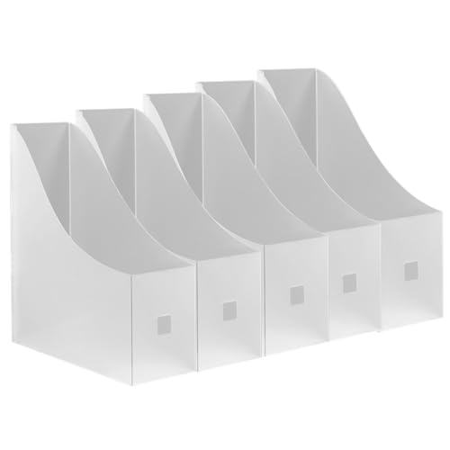 Organisateur de bureau 5 pièces en plastique transparent mat pour documents