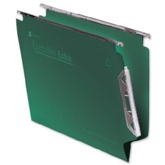 Rexel Crystalfile Classic Lateral File Manilla 330mm V-base Green Ref 70670 [Pack 50]