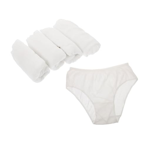 WOONEKY 5 Piezas Bragas Desechables Portátiles para Mujer Embarazada Algodón Transpirable Elásticas y Cómodas Pack Unidades XXXL sin Costuras Prácticas para Viaje