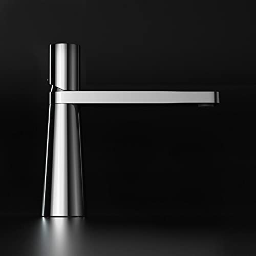 Mitigeur salle de bains noir design avec cartouche céramique pour vasque de lavabo moderne
