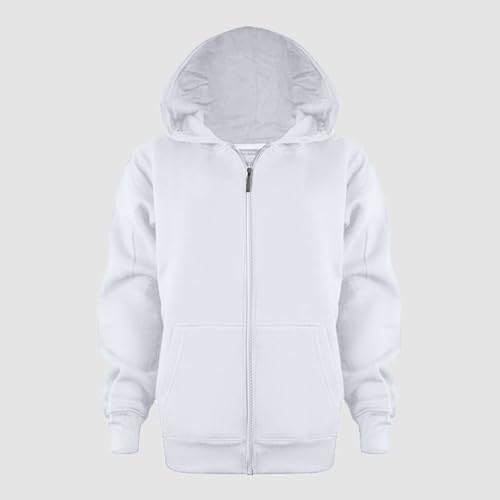 Boys' Full Zip Hooded Jacket, Youth Preppy Active Long Sleeve Hoodie Sweatshirts - Solid School Uniform Pullover Top Outfits2