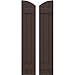 Ekena Millwork ARW101BE311X70TBH Americraft Three 2 Exterior Real Wood Joined Board-n-Batten Shutters w/Elliptical Top (Per Pair), 10 1/2"W x 70"H, Raisin Brown