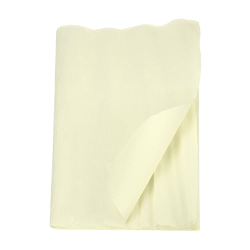 Image of MECCANIXITY Crepe Paper Roll 8.2ft Long 13 Inch Wide for Wedding Ceremony Various Large Festivals Decoration, Cream