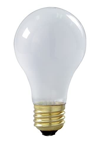Satco S3928 75 Watt 680 Lumens A19 Incandescent Rough Service Shatterpoof Light Bulb, 2-Pack #TOP22