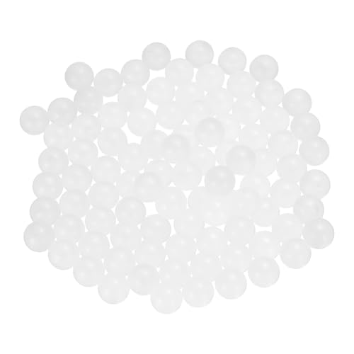 uxcell 200pcs PP Plastic Bearing Balls 10mm Solid Plastic Balls, G2 Precision Bearing Ball Frosted Surface, White