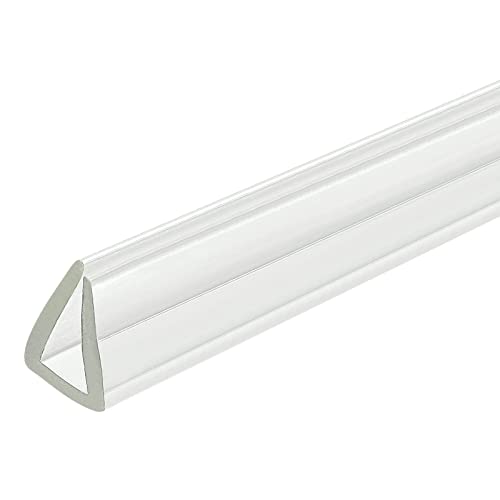 Image of sourcing map U Channel Edge Trim, 8.2ft Length Rubber Guard Seal Strip Edge Protector Fit for 6-7mm Edge, (19/32" W x 25/64" H) Clear
