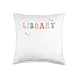 Library Dream Team Librarian Library Squad Crew Reading Coac Throw Pillow