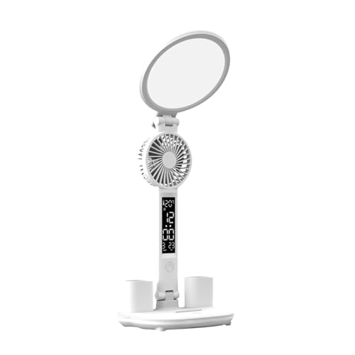 Image of ZGUZMCMK Fan Desk Light Foldable Table Lamp for Dorm Living Room Farmhouse