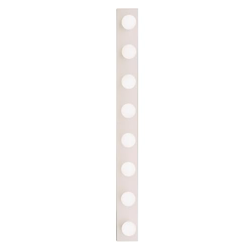 Image of Kichler 8-Light Linear Bathroom Vanity Light Fixture, 48 inch Chrome Bath Bar for Mirror Lighting with 60W Medium Base Bulbs, Modern Transitional Style (48 inch W x 4.25 inch H x 2 inch D), 626CH