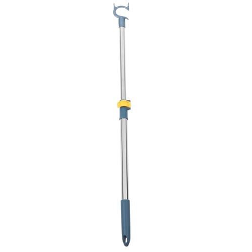 Gatuida Crochet Télescopique Bleu – Fourche à Vêtements Réglable 53-78 cm – Manche en Acier Inoxydable et Aluminium – Idéal pour Séchoir, Armoire Haute, Usage Domestique