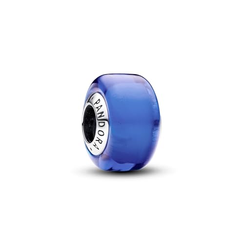 Pandora Moments Colgante de plata de ley con cristal de Murano azul
