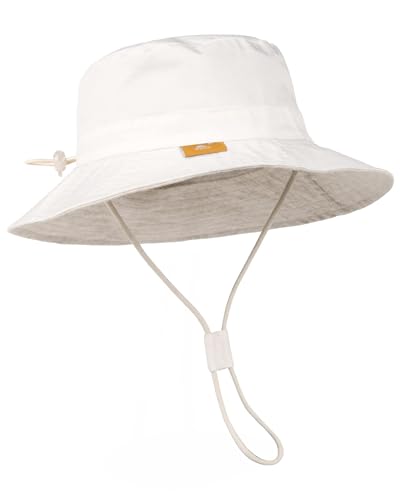 Image of Baby Sun Hat for Boy Girl Toddler Summer Bucket Hat Kids Sun Protection Beach Hat Cotton Baby Hats