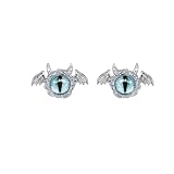 Pendientes góticos de ojo de gato – Pendientes de ojo de diablo para hombres y mujeres, aretes unisex vanguardistas, joyería punk hipoalergénica, diseño único de monstruo, declaración de moda para el