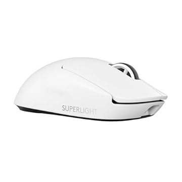 Mouse Gamer Sem Fio Logitech G PRO X SUPERLIGHT 2 com Tecnologia LIGHTSPEED, Ultraleve, Switch LIGHTFORCE, Sensor HERO 2 com 32K DPI, 5 botões programáveis e Bateria Recarregável - Branco