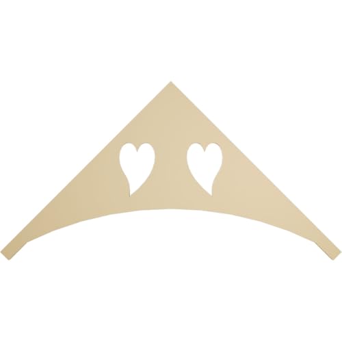 60"W x 30"H x 1 1/2"P (12/12) Pitch Winston Signature Urethane Gable Pediment, Primed Tan