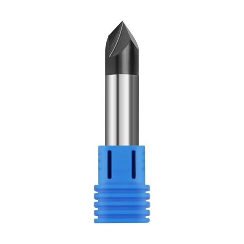 Image of 1 /2in Solid Carbide End Mill, Chamfer Mill - Double End,2 Flutes, 90 Chamfer Angle, AlTiN Coated Bits Tool for Medium Hardness Steel, Brass, Iron