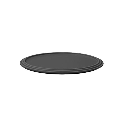 Villeroy & Boch 10-1665-6008 Iconic Service, Assiette de présentation en Porcelaine Premium Noir rafraichissant, résistante au Lave-Vaisselle, 24 cm