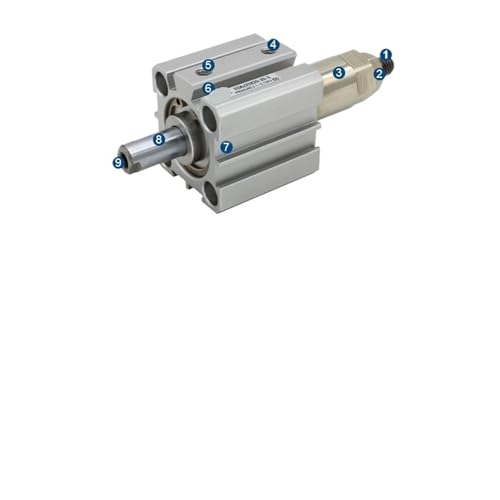 Vérin pneumatique compact SDAJ50 double effet à course réglable - 3