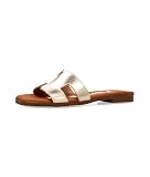 Vanessa Sandalia Mule Piel Confort Mujer - 36, Dorado