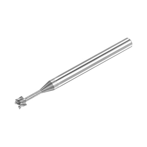 Image of HARFINGTON T Slot End Mill Milling Cutter 4mm Cutting 3mm Depth 4mm Shank Solid Carbide 4 Flutes for Aluminum Copper Zinc Alloy
