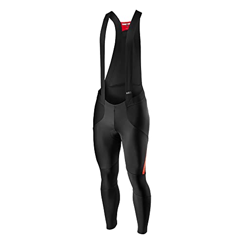 Castelli Cycling Sorpasso ROS Bibtight for Road and Gravel Biking I Cycling - Black/Fiery Red - Large