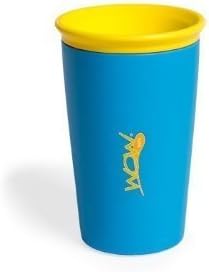 Wow Cup for Kids - NEW Innovative 360 Spill Free Drinking Cup - BPA Free - 8 Ounce (Blue) by Wow Gear (English Manual)