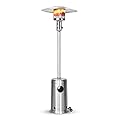 LEGACY HEATING 88 Inch Patio Heater, 47,000 BTU Standing Heater with Wheels, Stainless Steel Burner, Gas Propane Patio Heater for Outdoor Garden Use, Porch, Party, Deck