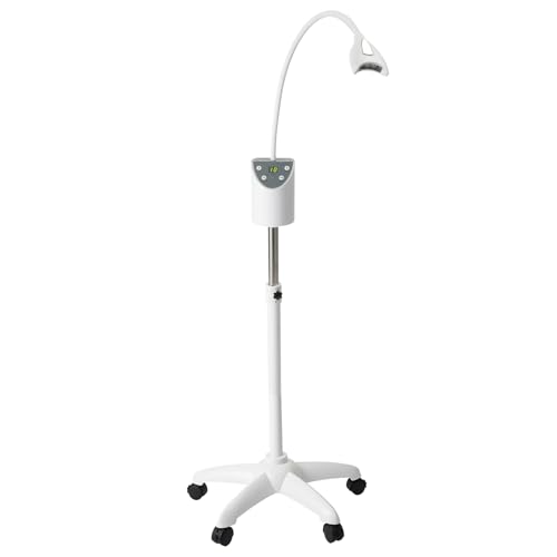 Juego profesional de blanqueamiento dental – Lámpara LED ajustable para blanquear los dientes con ruedas universales y función de bloqueo para clínicas, hospitales y salones de belleza