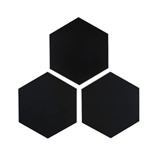 Black Peel and Stick Backsplash Hexagon Tile, Self Adhesive Kitchen