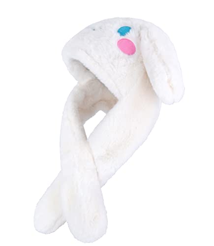 Roffatide Anime Cinnamoroll Dog Ear Moving Jumping Hat Fluffy Beanie Cap Soft Warm Winter Head Wear Cute Hats For Women Beige #TOP2