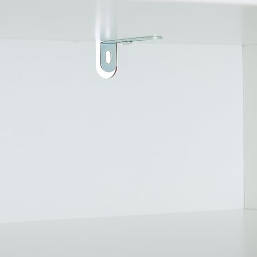 Relaxdays Futterschrank Hund, Schublade mit 2 Fressnäpfen, Kippfach für Tierfuttter, HxBxT: 68 x 60 x 33 cm, MDF, weiß