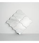 COLAMO Peel and Stick Backsplash,Faux Stone Mix Metal Silver Smart Adhesive Mosaic Tile,Stick on ...
