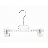 Farbe: Transparent Kunststoff Klammerbügel 29x15x2 cm, transparent  Kunststoffbügel  Kleiderbügel  Profibügel  Hosenbügel  Rockbügel (25)