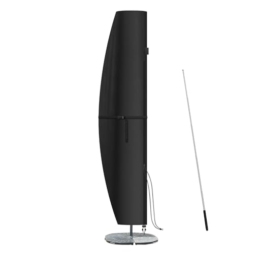 SanGlory Housse Parasol Déporté de 2m à 4m, Grande Housse de Parasol avec Tige, Couverture de Parasol Tissu Oxford Protection Parasol Imperméable avec...