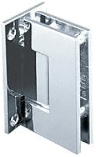 CRL Geneva 037 Series Polished Chrome Wall Mount Full Back Plate Standard Hinge