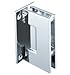 CRL Geneva 037 Series Chrome Wall Mount Full Back Plate Standard Hinge