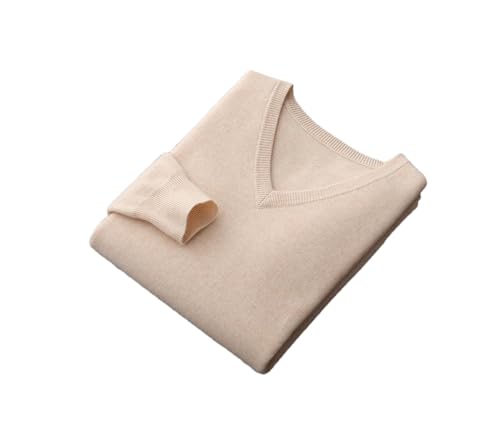 Men Wool Sweater Men's V-Neck Pullover Top Fall Winter Knitted Casual Loose Wool Jumper