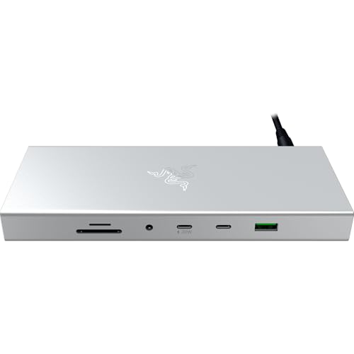Razer USB 4 Dock, 14 Ports, Windows & Mac Compatible, White - image 8