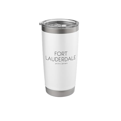 Fort Lauderdale, Florida, USA, Broward County Stainless Steel Insulated Tumbler -  Merch on Demand, P76BTZPV5PPUSwhite