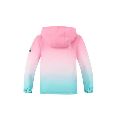Image of MGEOY Kids Rain Jacket, Waterproof Lightweight Hooded Windbreaker for Boys Girls 4-14Y